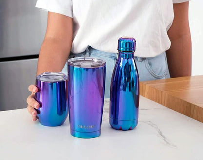 12 oz Stainless Steel Wine Tumblers 2 Pack - Double Wall Vacuum Insulated Wine Glasses Cups with Lids and Straws Set Keeping Cold & Hot for Coffee, Beer, Ice Cream - Dishwasher Safe