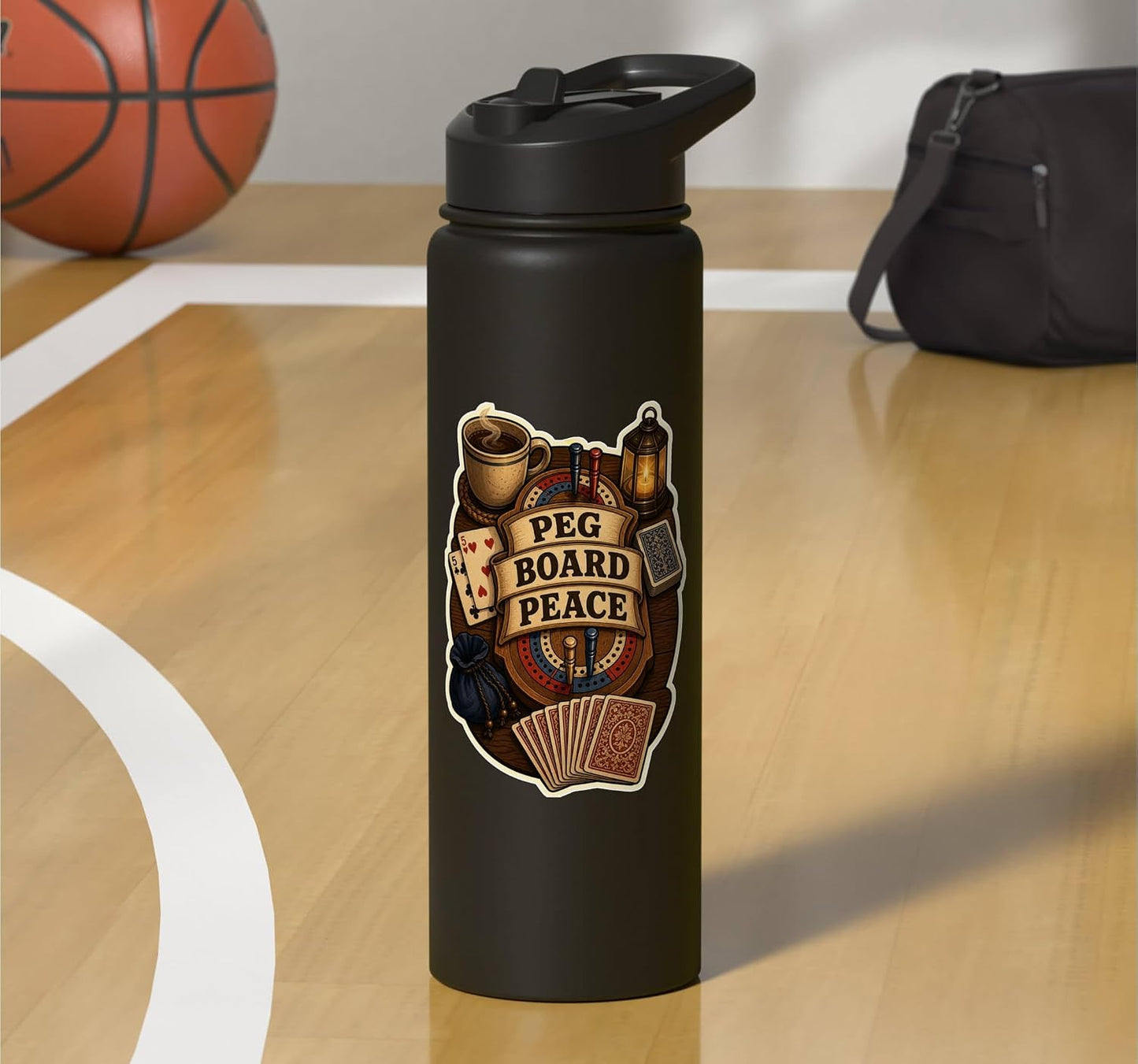 PEG BOARD PEACE Hobby Table Calm Stainless Steel Insulated Water Bottle