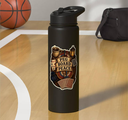 PEG BOARD PEACE Hobby Table Calm Stainless Steel Insulated Water Bottle