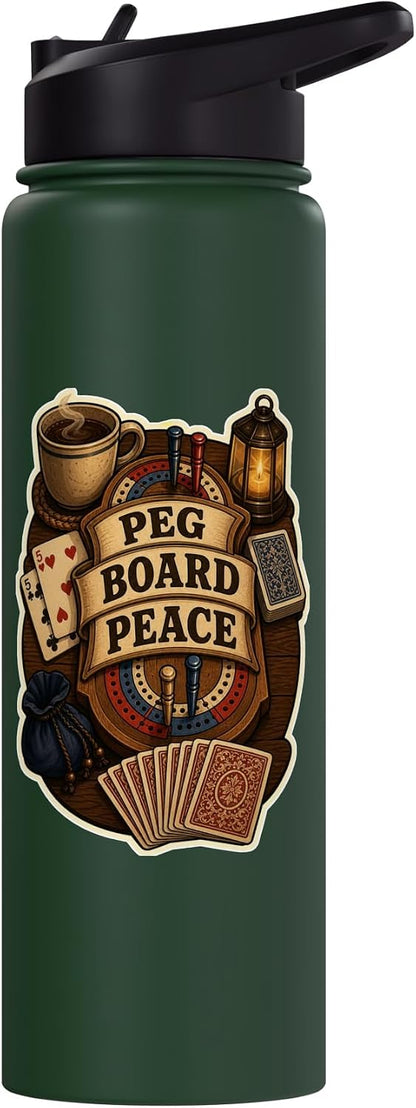 PEG BOARD PEACE Hobby Table Calm Stainless Steel Insulated Water Bottle