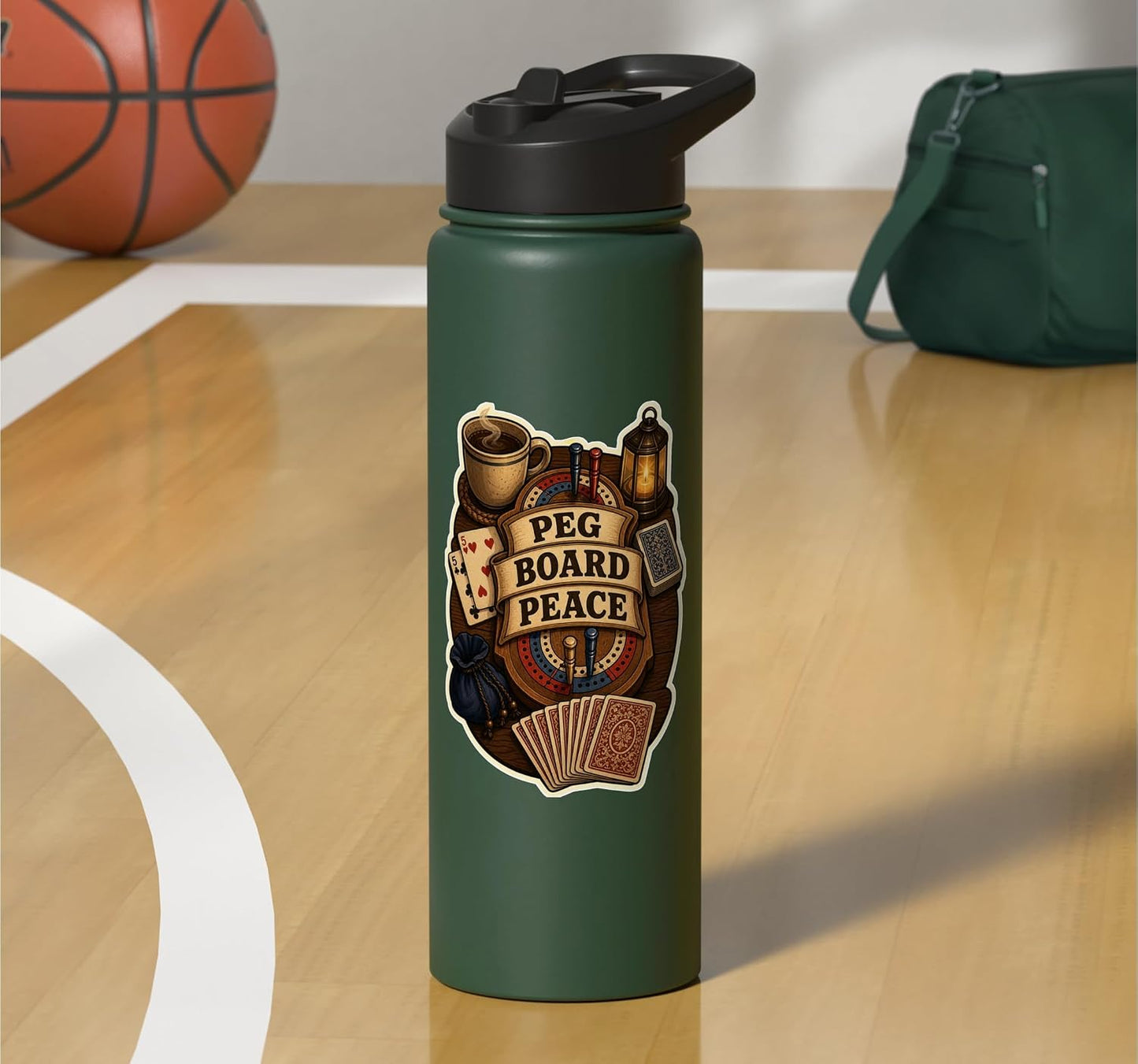 PEG BOARD PEACE Hobby Table Calm Stainless Steel Insulated Water Bottle