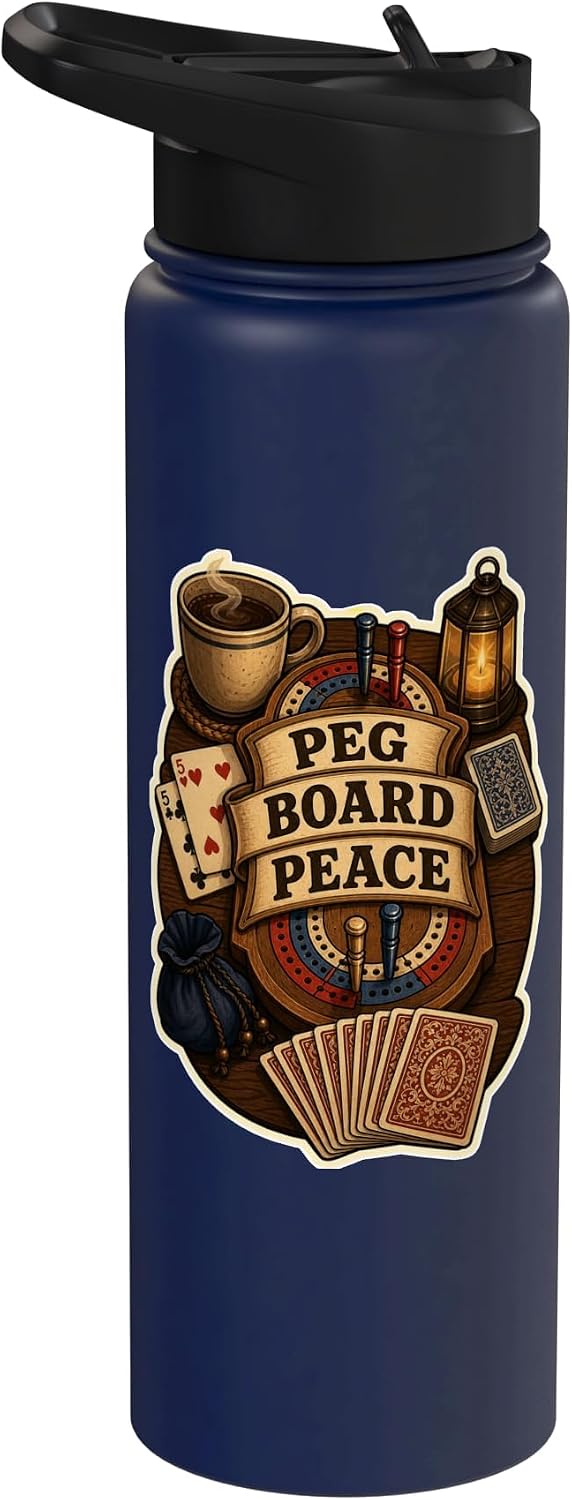 PEG BOARD PEACE Hobby Table Calm Stainless Steel Insulated Water Bottle