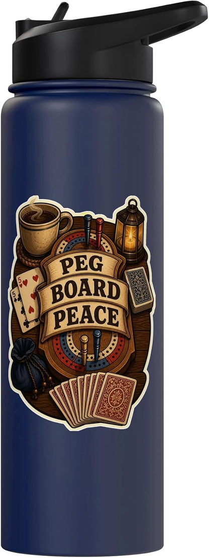 PEG BOARD PEACE Hobby Table Calm Stainless Steel Insulated Water Bottle