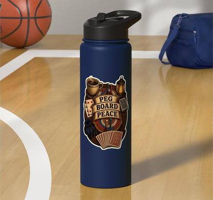 PEG BOARD PEACE Hobby Table Calm Stainless Steel Insulated Water Bottle