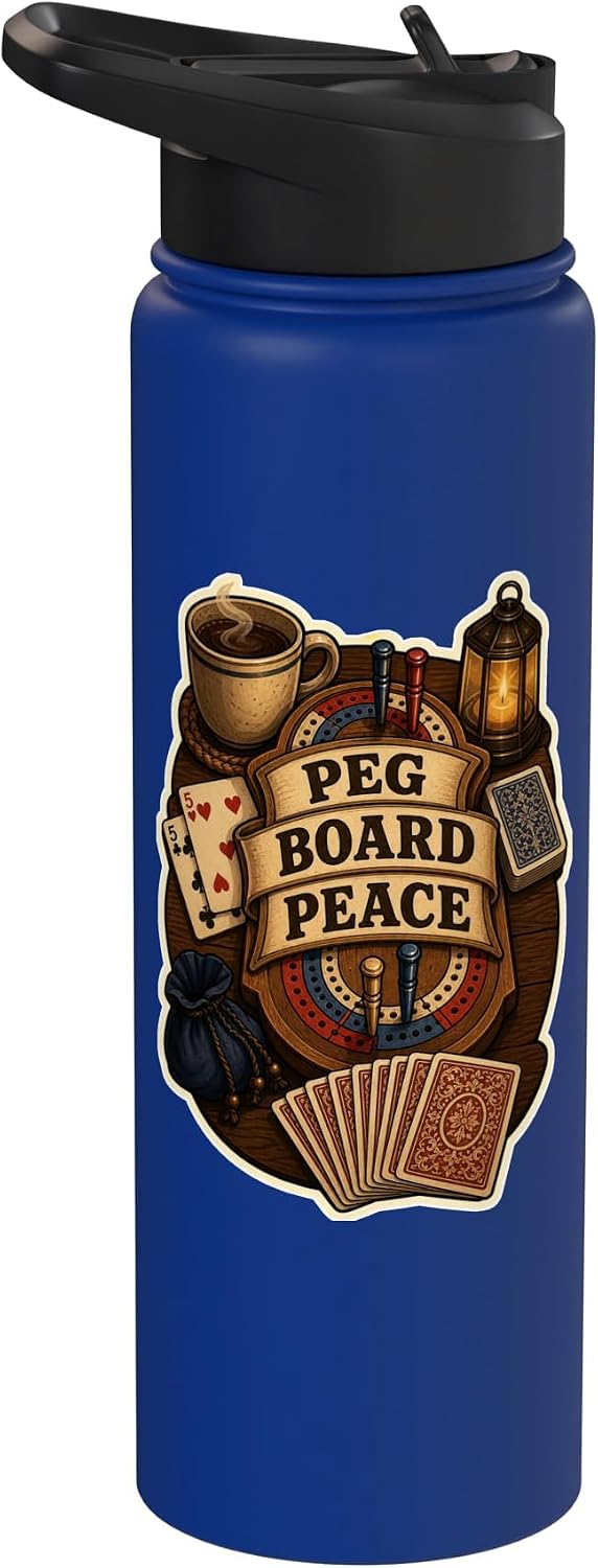 PEG BOARD PEACE Hobby Table Calm Stainless Steel Insulated Water Bottle