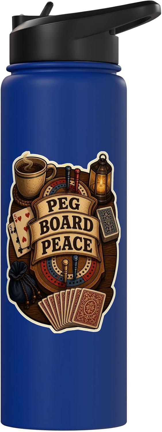 PEG BOARD PEACE Hobby Table Calm Stainless Steel Insulated Water Bottle