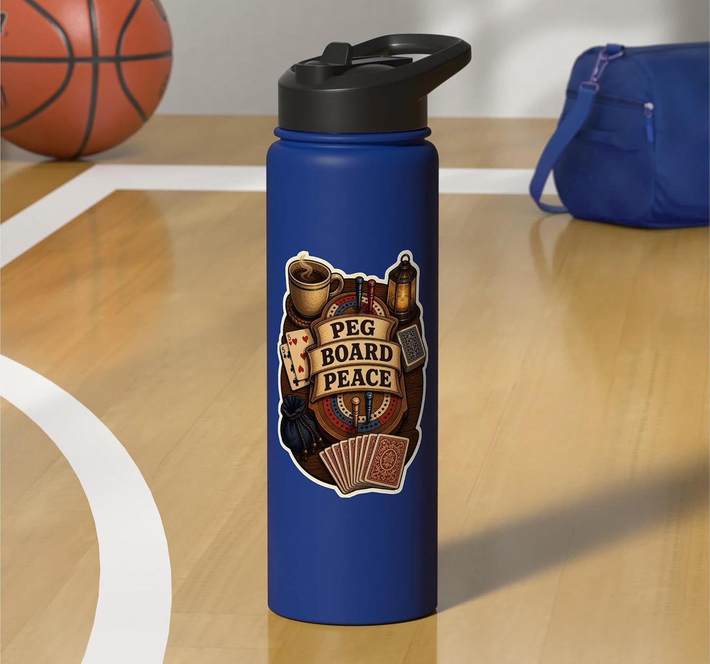 PEG BOARD PEACE Hobby Table Calm Stainless Steel Insulated Water Bottle