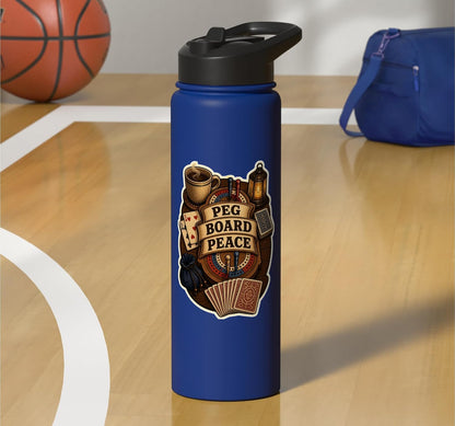 PEG BOARD PEACE Hobby Table Calm Stainless Steel Insulated Water Bottle