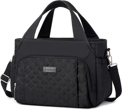 Insulated Lunch Bag for Women,Leak-Proof Cooler Lunch Box, Cooling Tote for Adult,with 7 Pockets,Adjustable Strap(15 Liters)