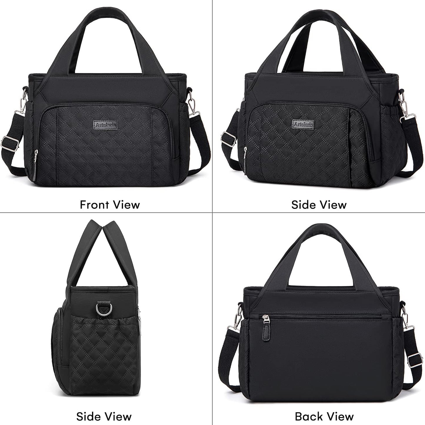 Insulated Lunch Bag for Women,Leak-Proof Cooler Lunch Box, Cooling Tote for Adult,with 7 Pockets,Adjustable Strap(15 Liters)