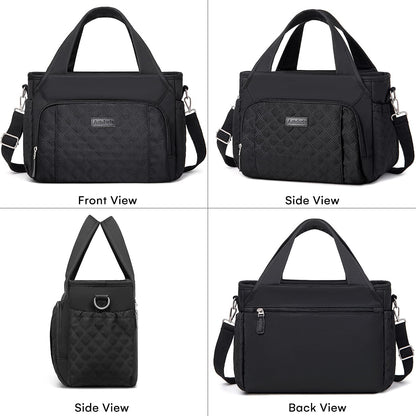 Insulated Lunch Bag for Women,Leak-Proof Cooler Lunch Box, Cooling Tote for Adult,with 7 Pockets,Adjustable Strap(15 Liters)