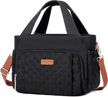 Insulated Lunch Bag for Women,Leak-Proof Cooler Lunch Box, Cooling Tote for Adult,with 7 Pockets,Adjustable Strap(15 Liters)