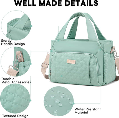 Insulated Lunch Bag for Women,Leak-Proof Cooler Lunch Box, Cooling Tote for Adult,with 7 Pockets,Adjustable Strap(15 Liters)