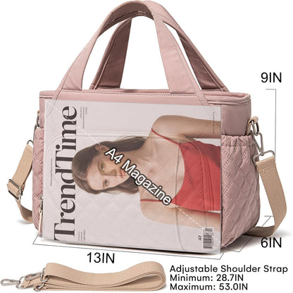 Insulated Lunch Bag for Women,Leak-Proof Cooler Lunch Box, Cooling Tote for Adult,with 7 Pockets,Adjustable Strap(15 Liters)