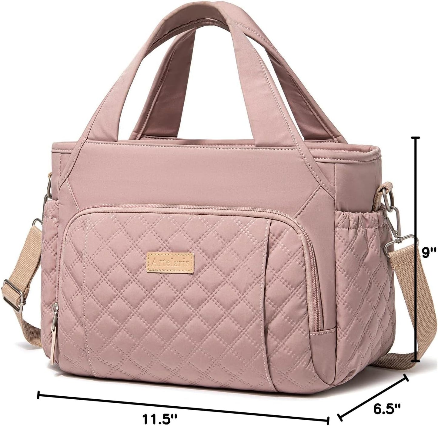 Insulated Lunch Bag for Women,Leak-Proof Cooler Lunch Box, Cooling Tote for Adult,with 7 Pockets,Adjustable Strap(15 Liters)