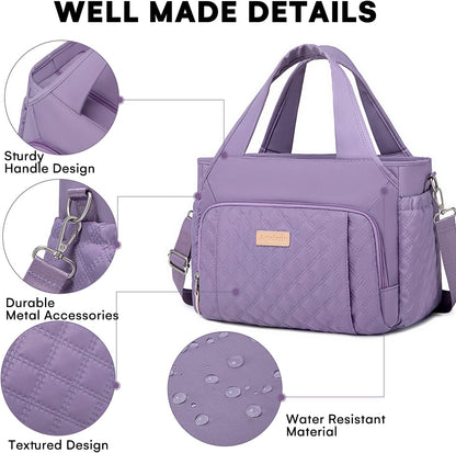 Insulated Lunch Bag for Women,Leak-Proof Cooler Lunch Box, Cooling Tote for Adult,with 7 Pockets,Adjustable Strap(15 Liters)