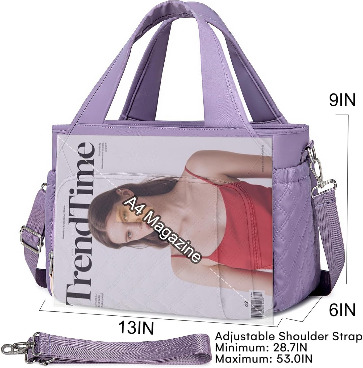 Insulated Lunch Bag for Women,Leak-Proof Cooler Lunch Box, Cooling Tote for Adult,with 7 Pockets,Adjustable Strap(15 Liters)