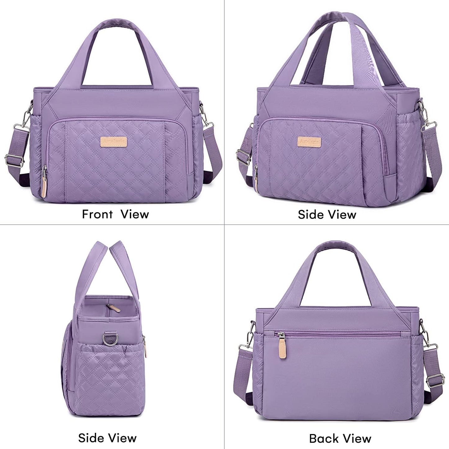 Insulated Lunch Bag for Women,Leak-Proof Cooler Lunch Box, Cooling Tote for Adult,with 7 Pockets,Adjustable Strap(15 Liters)