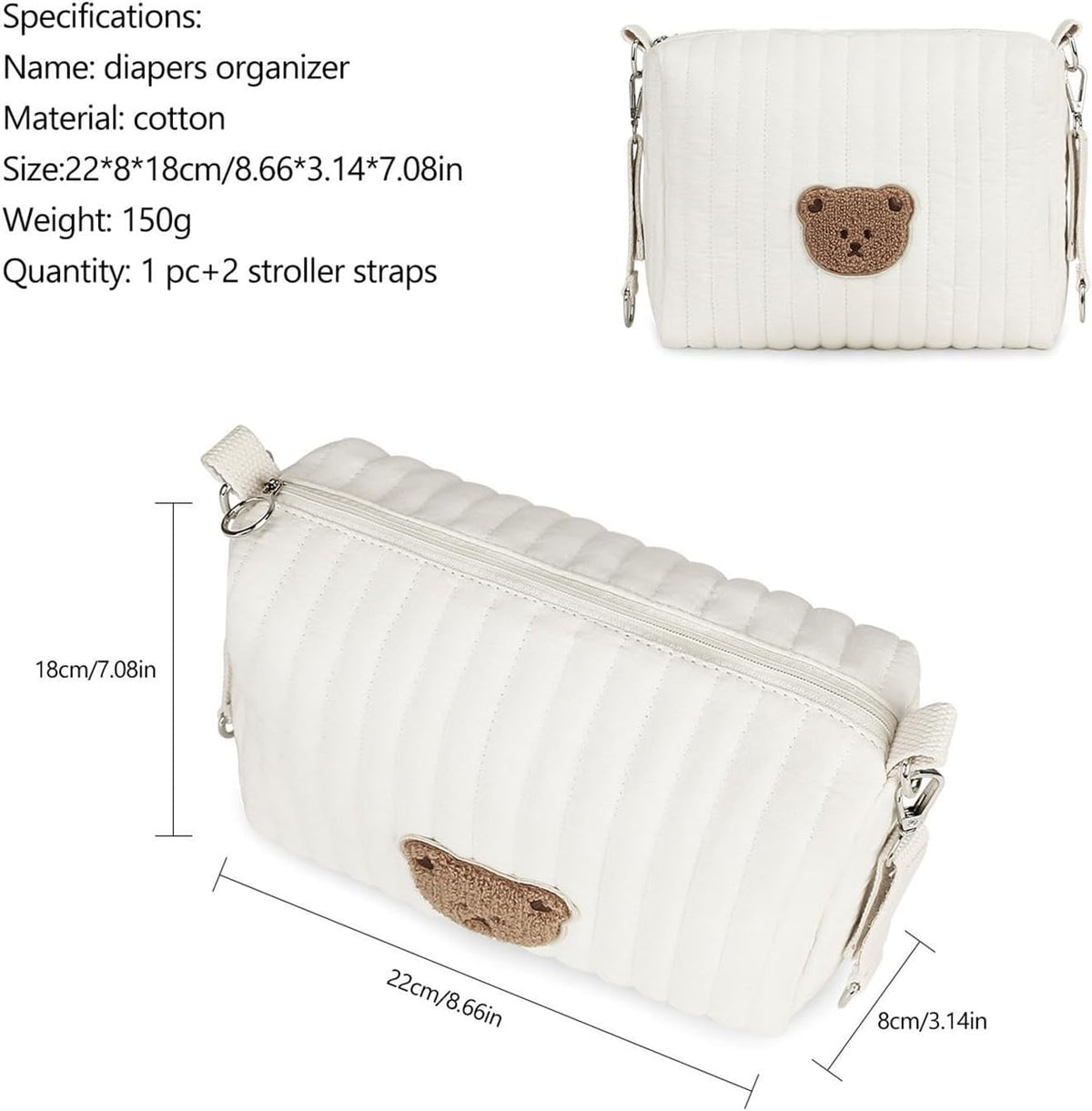 Diaper Bag Organizer Pouches - Lightweight Foldable Pouch