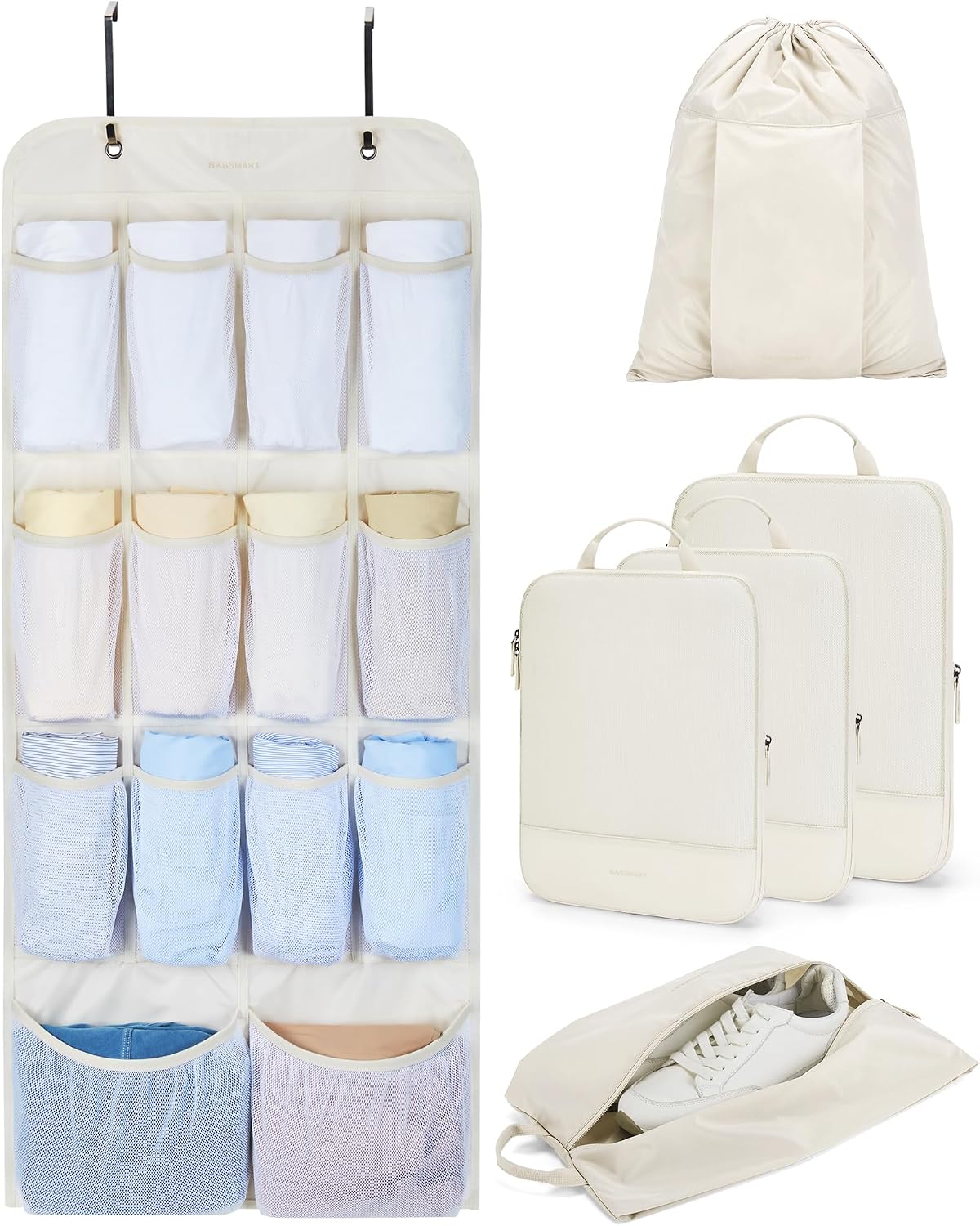 Hanging Compression Packing Cubes 6 Set Cruise Travel Essentials