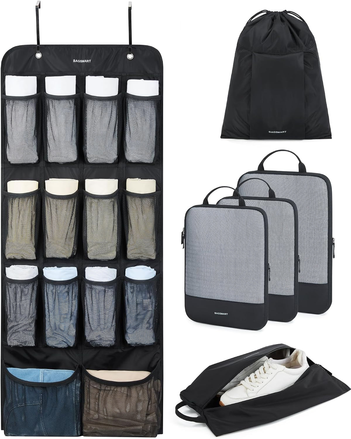 Hanging Compression Packing Cubes 6 Set Cruise Travel Essentials