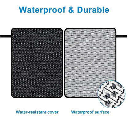 Portable Diaper Changing Pad, Waterproof Baby Changing Mat, Foldable Portable Travel Changing Pads for Baby, Black