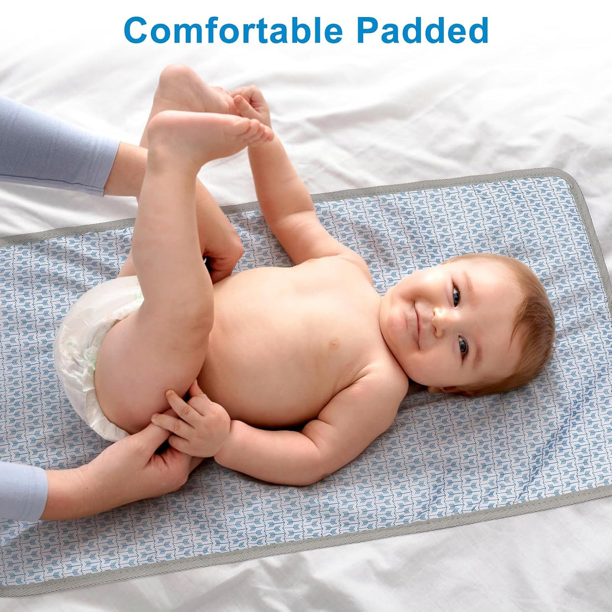 Portable Diaper Changing Pad, Waterproof Baby Changing Mat, Foldable Portable Travel Changing Pads for Baby, Black