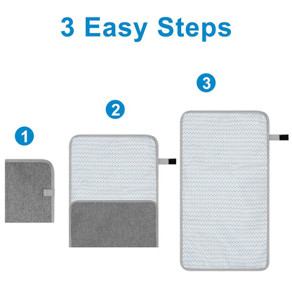 Portable Diaper Changing Pad, Waterproof Baby Changing Mat, Foldable Portable Travel Changing Pads for Baby, Black