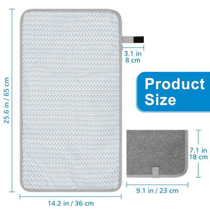 Portable Diaper Changing Pad, Waterproof Baby Changing Mat, Foldable Portable Travel Changing Pads for Baby, Black