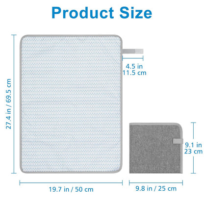 Portable Diaper Changing Pad, Waterproof Baby Changing Mat, Foldable Portable Travel Changing Pads for Baby, Black
