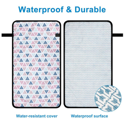 Portable Diaper Changing Pad, Waterproof Baby Changing Mat, Foldable Portable Travel Changing Pads for Baby, Black
