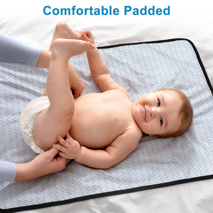 Portable Diaper Changing Pad, Waterproof Baby Changing Mat, Foldable Portable Travel Changing Pads for Baby, Black
