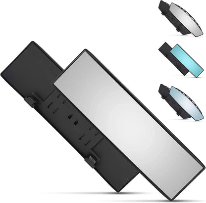 Verivue Universal Panoramic 12-Inch Rear View Mirror, Anti-Glare Wide Angle Car Mirror, Rearview Mirrors Accessory for Baby Rear-Facing, Tint flat Mirrors for Cars and SUVs.