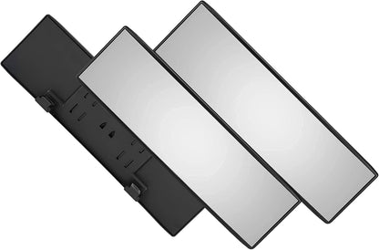 Verivue Universal Panoramic 12-Inch Rear View Mirror, Anti-Glare Wide Angle Car Mirror, Rearview Mirrors Accessory for Baby Rear-Facing, Tint flat Mirrors for Cars and SUVs.