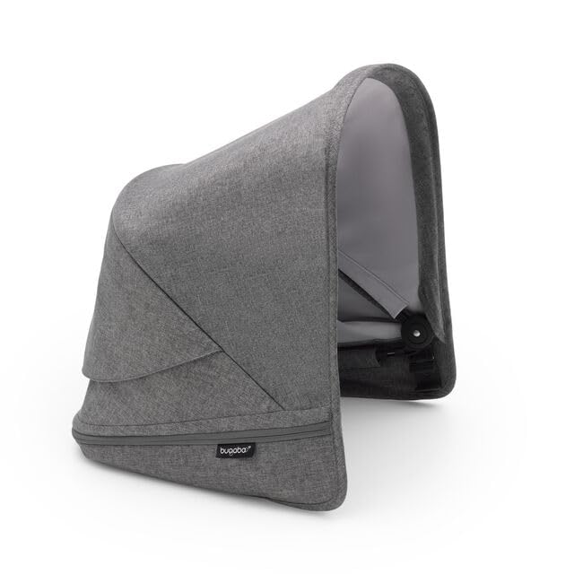 Donkey 5 Sun Canopy with UPF 50 Sun Protection Treatment and Peekaboo Panel, Grey Melange