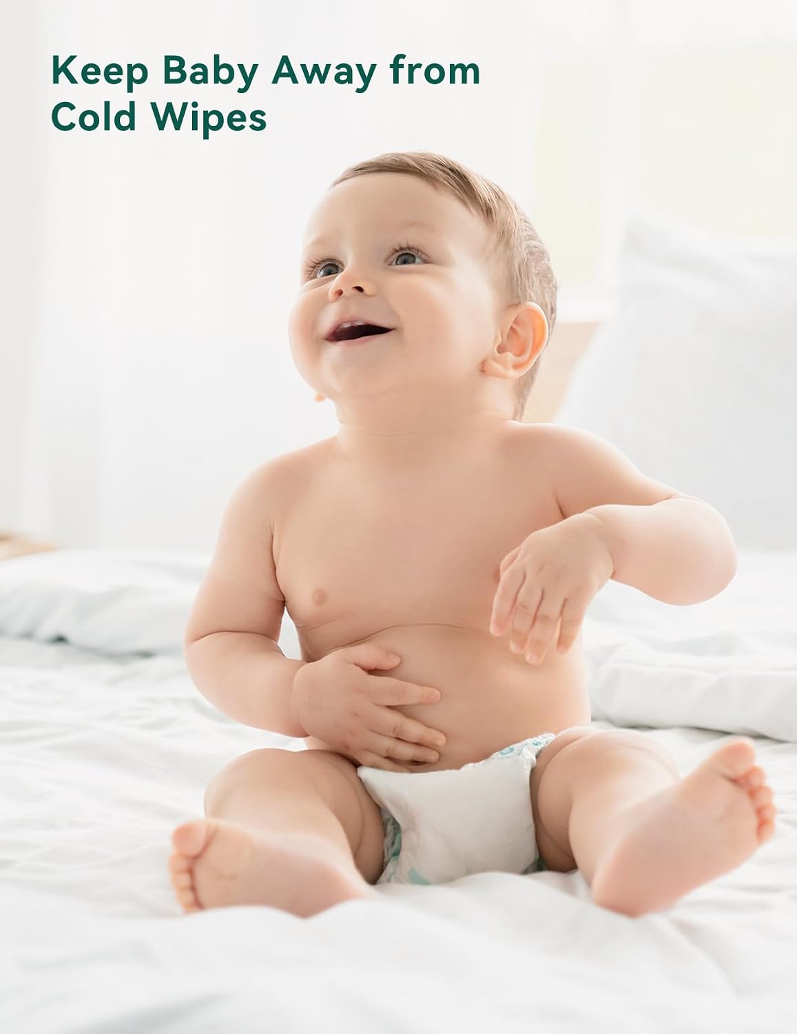 Baby Wipe Warmer and Wet Wipes Dispenser | Large Capacity Wipes Warmer for Babies with Night Light | Top Even Heating, 4-Level Temperature (100-131℉) | Newborn Essentials