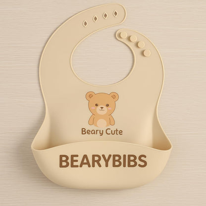 Premium Silicone Baby Bib, Waterproof Food Catcher, BPA-Free, 6M+, Soft and Adjustable