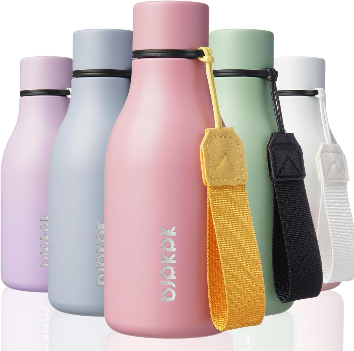 18oz Insulated Water Bottle, Stainless Steel Bottle with Carry Strap - Colors B
