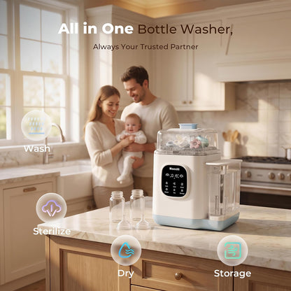 Baby Bottle Washer 50,000Pa All-in-One Sterilizer & Dryer