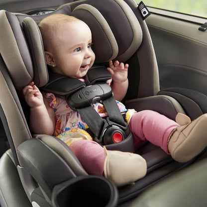 EverSlim 4-in-1 Convertible Car Seat, SecureTech Chest Clip, Ultra-Slim, 4-Mode Infant to Booster, Baby Car Seat, 5-100 lbs, Memory Foam, Office Space
