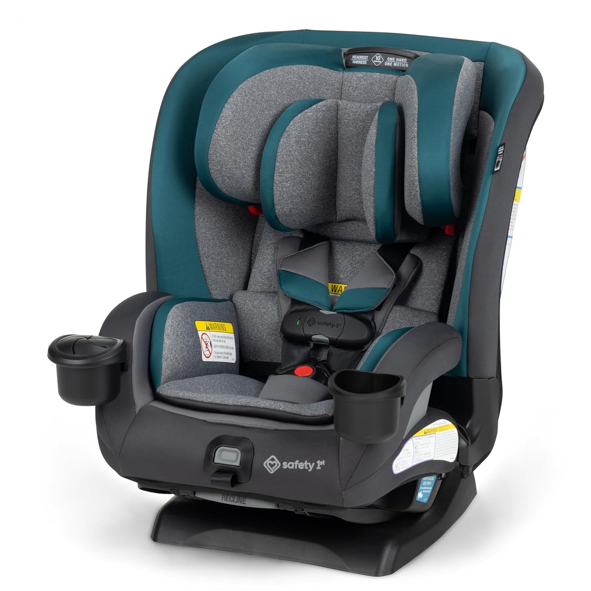 EverSlim 4-in-1 Convertible Car Seat, SecureTech Chest Clip, Ultra-Slim, 4-Mode Infant to Booster, Baby Car Seat, 5-100 lbs, Memory Foam, Office Space