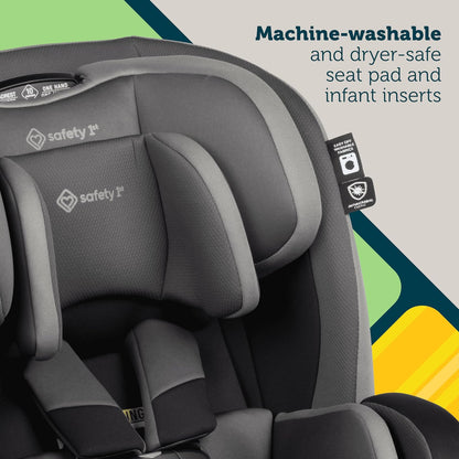 EverSlim 4-in-1 Convertible Car Seat, SecureTech Chest Clip, Ultra-Slim, 4-Mode Infant to Booster, Baby Car Seat, 5-100 lbs, Memory Foam, Office Space