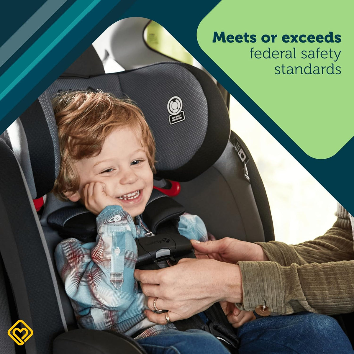 EverSlim 4-in-1 Convertible Car Seat, SecureTech Chest Clip, Ultra-Slim, 4-Mode Infant to Booster, Baby Car Seat, 5-100 lbs, Memory Foam, Office Space