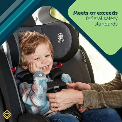 EverSlim 4-in-1 Convertible Car Seat, SecureTech Chest Clip, Ultra-Slim, 4-Mode Infant to Booster, Baby Car Seat, 5-100 lbs, Memory Foam, Office Space
