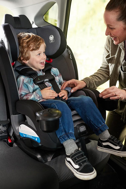 EverSlim 4-in-1 Convertible Car Seat, SecureTech Chest Clip, Ultra-Slim, 4-Mode Infant to Booster, Baby Car Seat, 5-100 lbs, Memory Foam, Office Space