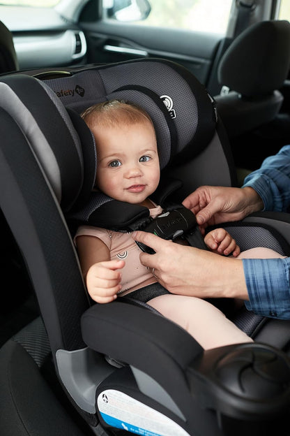 EverSlim 4-in-1 Convertible Car Seat, SecureTech Chest Clip, Ultra-Slim, 4-Mode Infant to Booster, Baby Car Seat, 5-100 lbs, Memory Foam, Office Space