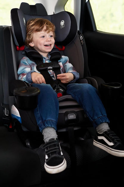 EverSlim 4-in-1 Convertible Car Seat, SecureTech Chest Clip, Ultra-Slim, 4-Mode Infant to Booster, Baby Car Seat, 5-100 lbs, Memory Foam, Office Space