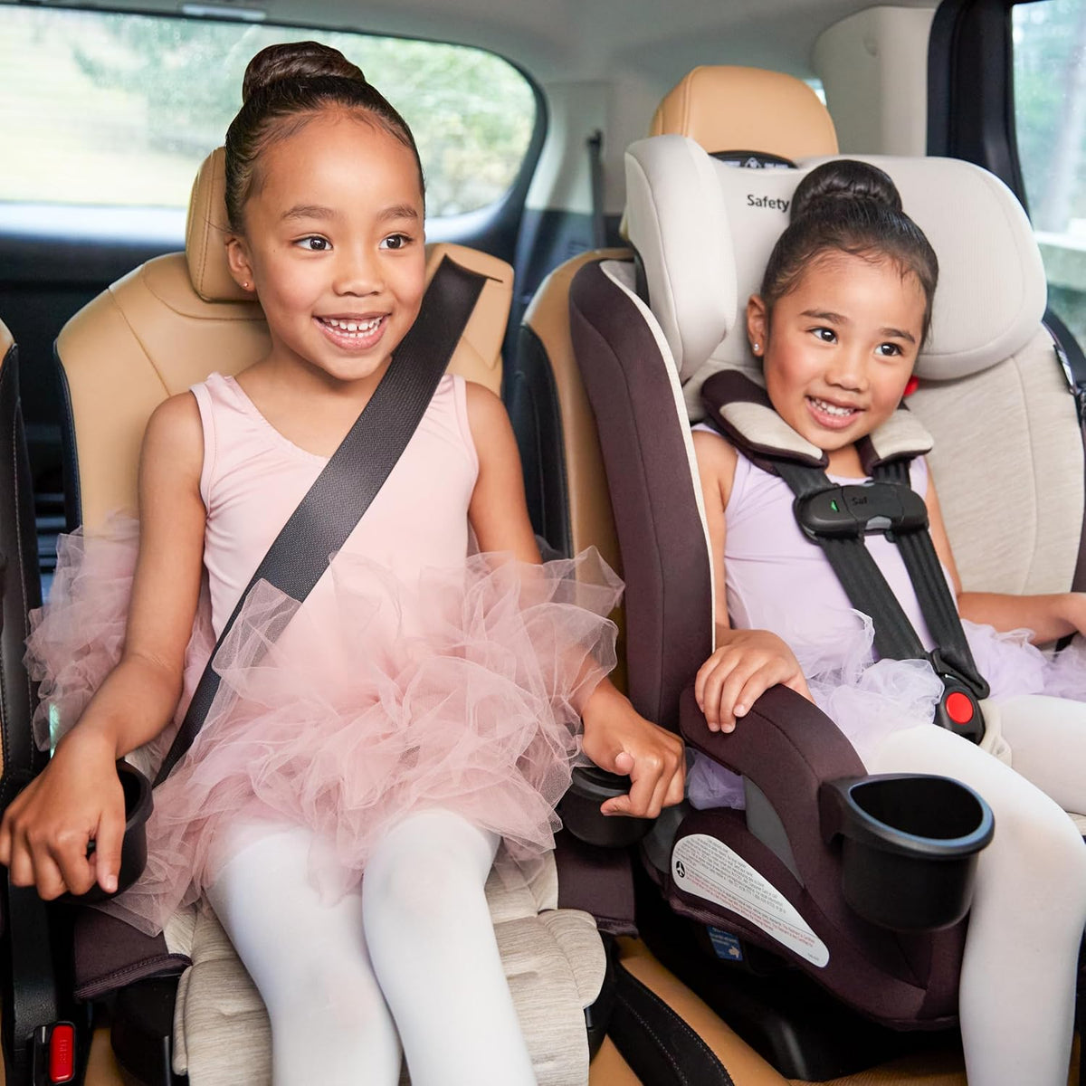 EverSlim 4-in-1 Convertible Car Seat, SecureTech Chest Clip, Ultra-Slim, 4-Mode Infant to Booster, Baby Car Seat, 5-100 lbs, Memory Foam, Office Space
