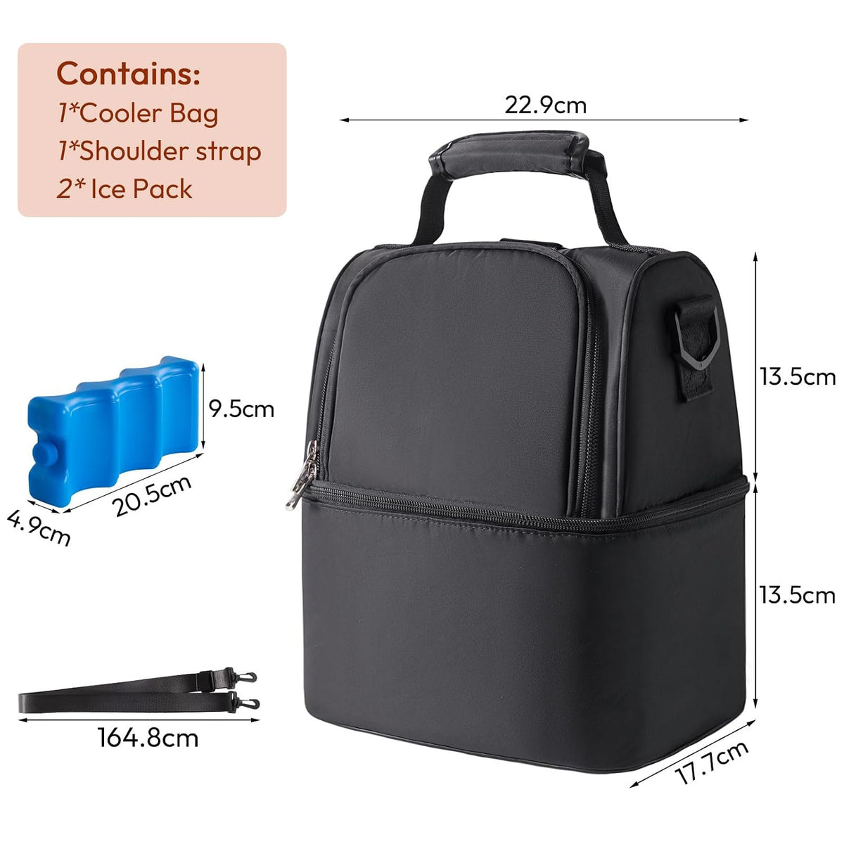 Breastmilk Cooler Bag (Stripe)