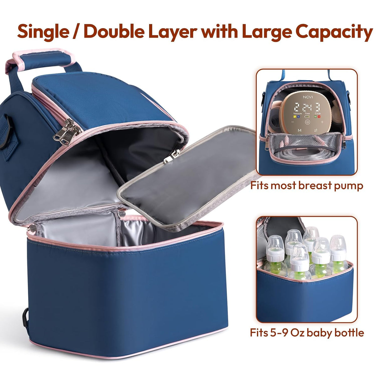 Breastmilk Cooler Bag (Stripe)